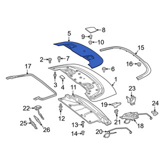 Mercedes-Benz OE - Convertible Top Stowage Compartment Lid Extension