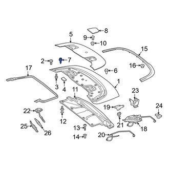 Mercedes-Benz OE - Convertible Top Stowage Compartment Lid Extension Clip