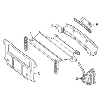 Mercedes-Benz OE - Convertible/Soft Top - Top Well Components (Partition Panel), (Convertible)