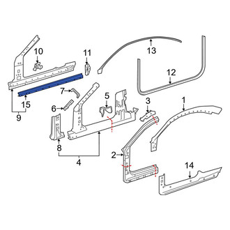 Mercedes-Benz OE - Left Inner Rocker Panel