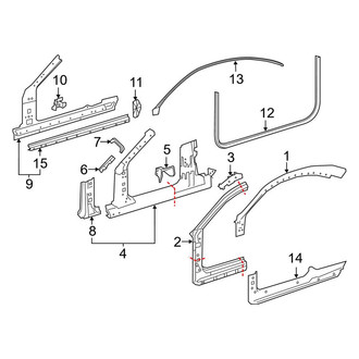 Mercedes-Benz OE - Pillars, Rocker & Floor - Aperture Panel (Coupe)