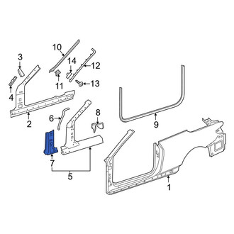 Mercedes-Benz OE - Right Door Hinge Reinforcement