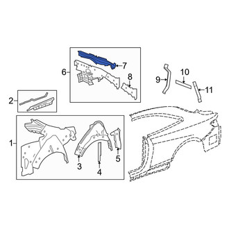 Mercedes-Benz OE - Left Upper Quarter Panel Reinforcement Bracket