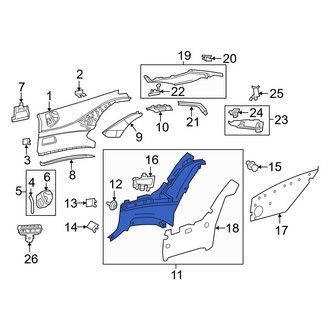 Mercedes-Benz OE - Rear Center Right Interior Quarter Panel Trim Panel