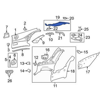 Mercedes-Benz OE - Rear Center Left Interior Quarter Panel Trim Panel