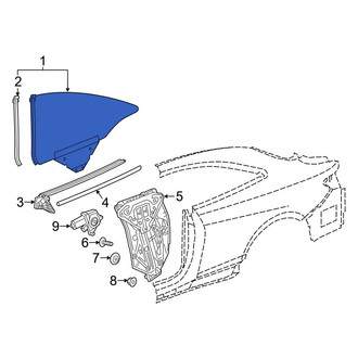 Mercedes-Benz OE - Rear Right Quarter Glass
