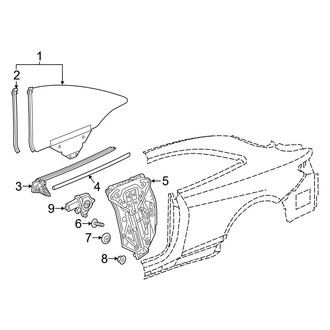 Mercedes-Benz OE - Quarter Panel - Glass (Convertible)