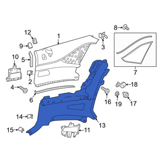 Mercedes-Benz OE - Rear Left Lower Interior Quarter Panel Trim Panel