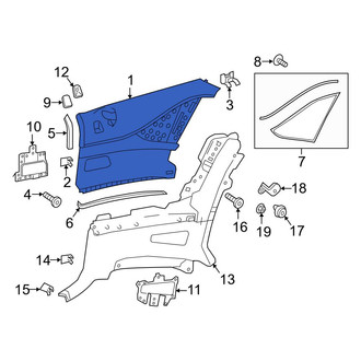 Mercedes-Benz OE - Rear Left Lower Interior Quarter Panel Trim Panel