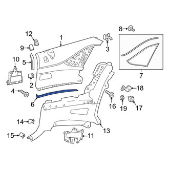 Mercedes-Benz OE - Rear Left Lower Interior Quarter Panel Trim Panel Insert