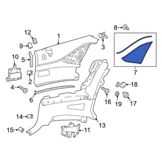 Mercedes-Benz OE - Rear Left Interior Quarter Panel Trim Panel