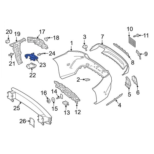 Mercedes-Benz OE 2228852800 - Right Exhaust Tail Pipe Tip Bracket