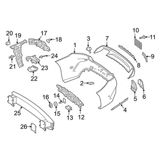 Mercedes-Benz OE - Rear Bumper - Bumper & Components (W/O AMG Line)