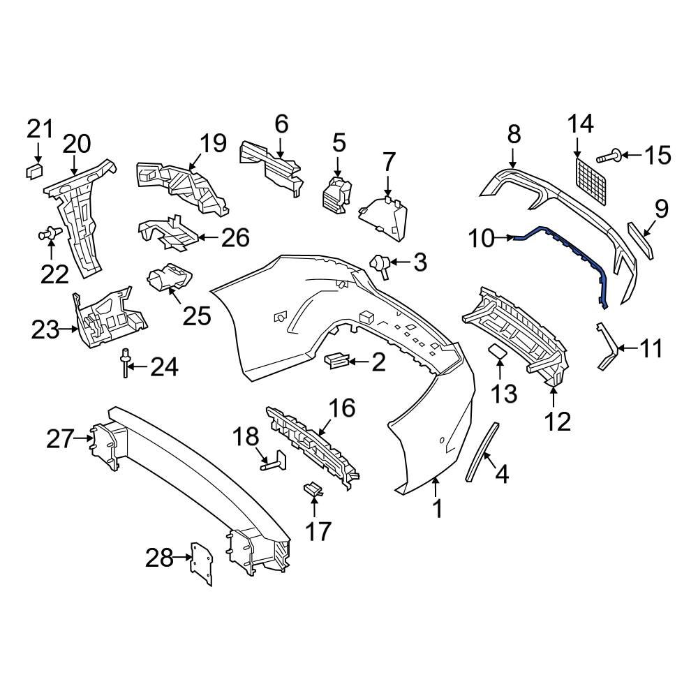 Mercedes-Benz OE 2228857800 - Front Right Bumper Trim