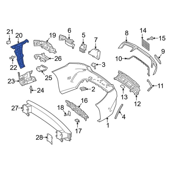 Mercedes-Benz OE 2178855801 - Rear Right Bumper Guide