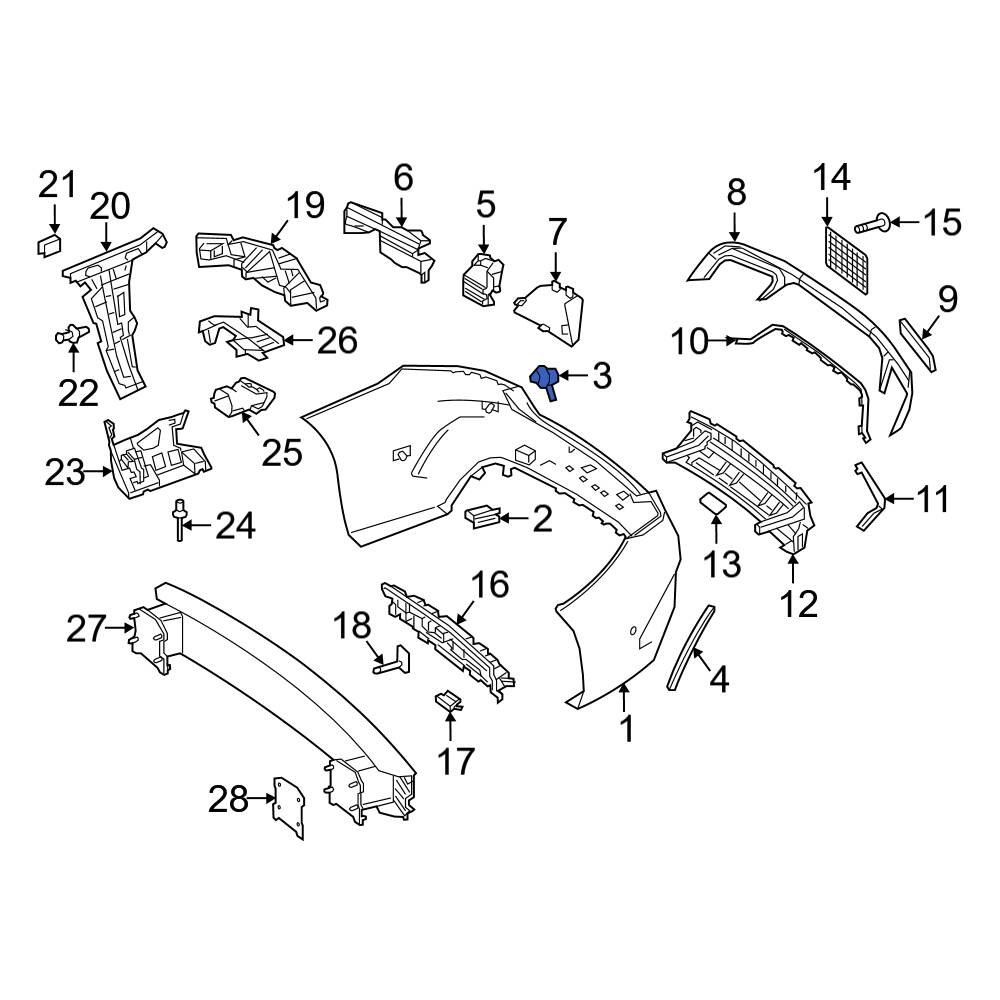 Mercedes-Benz OE 2228850702 - Rear Lower Tow Eye Cap