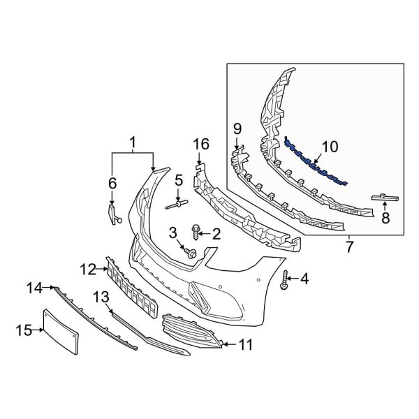 Bumper Cover Support Rail