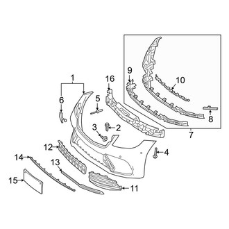 Mercedes-Benz OE - Front Bumper & Grille - Bumper & Components (W/O AMG Line Bumper Cover & Components), (4Matic Coupe)