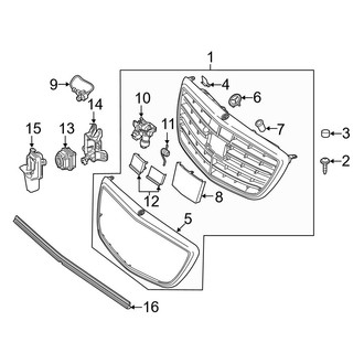 Mercedes-Benz OE - Front Bumper & Grille - Grille & Components (W/O AMG Line)