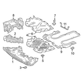 Mercedes-Benz OE - Radiator Support - Splash Shields (Sedan RWD)
