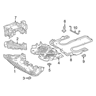 Mercedes-Benz OE - Radiator Support - Splash Shields (Sedan AWD)