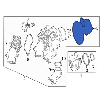Mercedes-Benz OE - Lower Engine Coolant Thermostat Housing Gasket