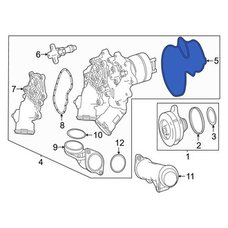 Mercedes-Benz OE - Lower Engine Coolant Thermostat Housing Gasket