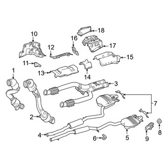 Mercedes-Benz OE - Exhaust System - Exhaust Components (Sedan 4.0L)