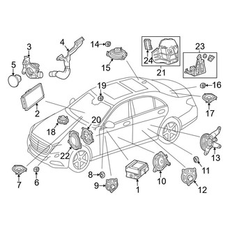 Mercedes-Benz OE - Instrument Panel - Sound System (Burmester Surround, With 3D), (Sedan)