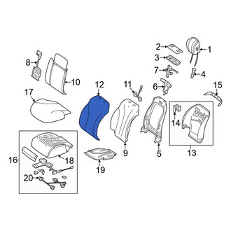 Mercedes-Benz OE - Front Left Seat Back Cushion Cover
