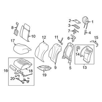 Mercedes-Benz OE - Seats & Tracks - Passenger Seat Components (W/O Massage, W/O Rear Entertainment), (Sedan)