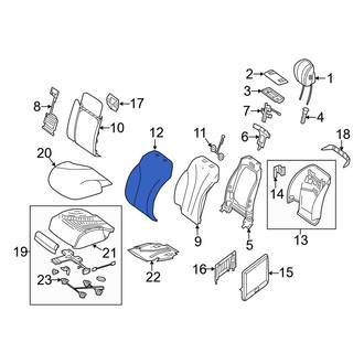Mercedes-Benz OE - Front Right Seat Back Cushion Cover