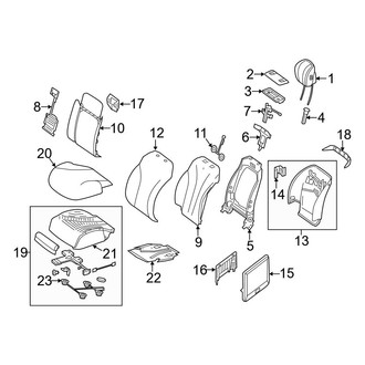 Mercedes-Benz OE - Seats & Tracks - Passenger Seat Components (W/O Massage, With Rear Entertainment), (Sedan)