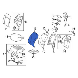 Mercedes-Benz OE - Front Right Seat Back Cushion Cover