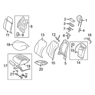 Mercedes-Benz OE - Seats & Tracks - Passenger Seat Components (With Massage, W/O Rear Entertainment), (Sedan)