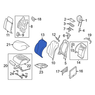 Mercedes-Benz OE - Front Right Seat Back Cushion Cover