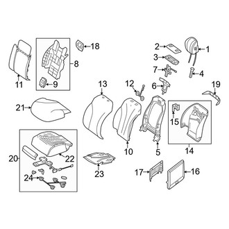 Mercedes-Benz OE - Seats & Tracks - Passenger Seat Components (With Massage, With Rear Entertainment), (Sedan)