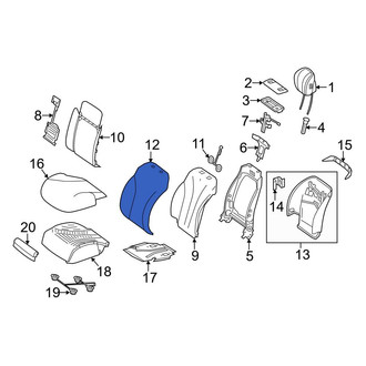 Mercedes-Benz OE - Front Right Seat Back Cushion Cover