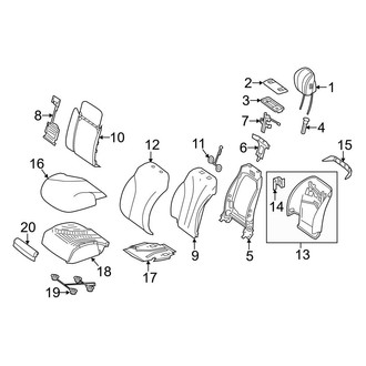 Mercedes-Benz OE - Seats & Tracks - Driver Seat Components (W/O Massage, W/O Rear Entertainment), (Sedan)
