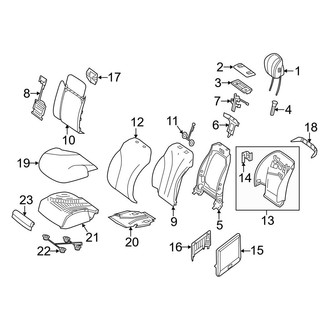 Mercedes-Benz OE - Seats & Tracks - Driver Seat Components (W/O Massage, With Rear Entertainment), (Sedan)