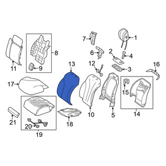 Mercedes-Benz OE - Front Left Seat Back Cushion Cover