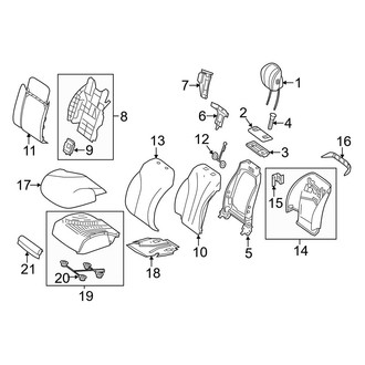 Mercedes-Benz OE - Seats & Tracks - Driver Seat Components (With Massage, W/O Rear Entertainment), (Sedan)