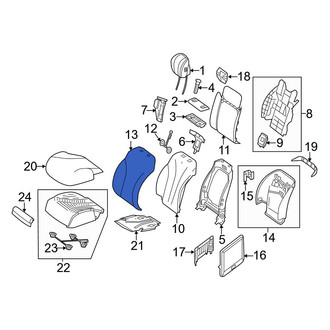 Mercedes-Benz OE - Front Left Seat Back Cushion Cover