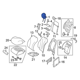 Mercedes-Benz OE - Front Left Headrest