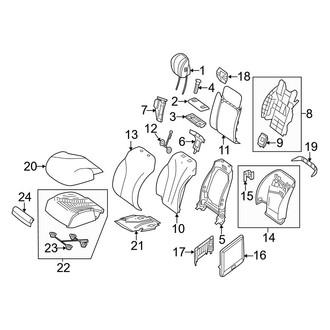 Mercedes-Benz OE - Seats & Tracks - Driver Seat Components (With Massage, With Rear Entertainment), (Sedan)