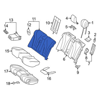 Mercedes-Benz OE - Rear Seat Back Cushion Cover