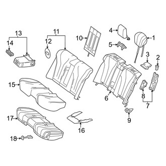 Mercedes-Benz OE - Seats & Tracks - Rear Seat Components (Bench Seat, W/O Power), (Sedan)