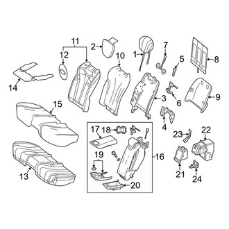Mercedes-Benz OE - Seats & Tracks - Rear Seat Components (Bench Seat, With Power), (Sedan)