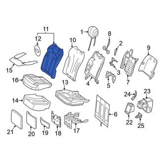 Mercedes-Benz OE - Rear Left Seat Back Cushion Cover
