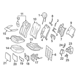 Mercedes-Benz OE - Seats & Tracks - Rear Seat Components (Bucket Seats), (Sedan)